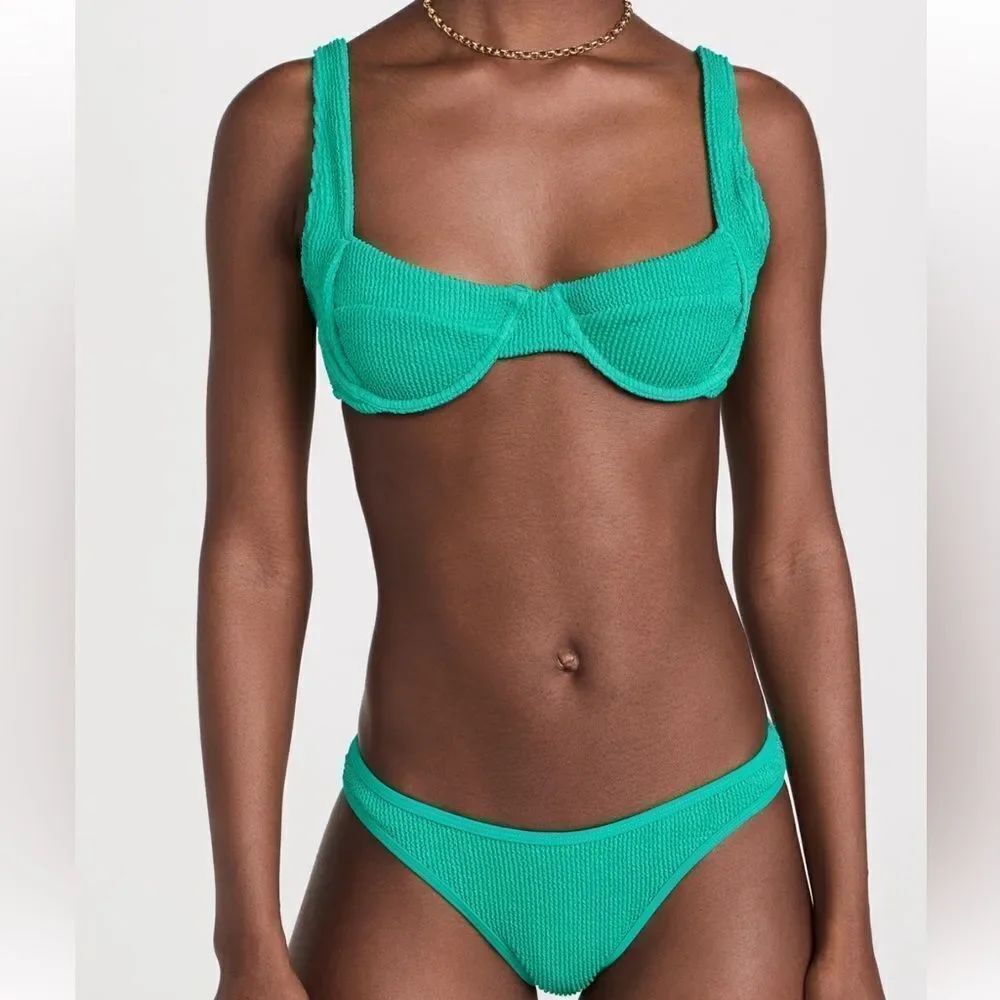 NWT Good American Always Fits Good Cheeky Bottoms & Scoop Bra Bikini Set L/XL